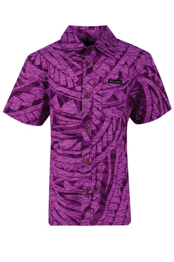 [SB2105] Tribal Origin Boys Bula Shirt FB1881 (2, Purple)