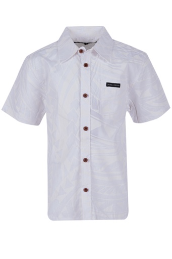 [SB2105] Tribal Origin Boys Bula Shirt FB1881 (2, White Wax)
