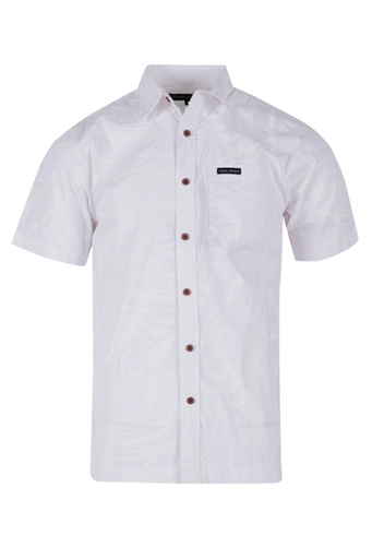 [SS4471] Tribal Origin Mens Bula Shirt FB1881 (S, White Wax)