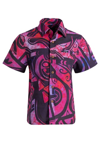 [SB2093] Akamu Boys Shirt Jekia (4, Bubble Gum)