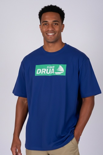 [TM4735] Fijian Drua Mens Oversize Tees - Kuila  (S, Royal)
