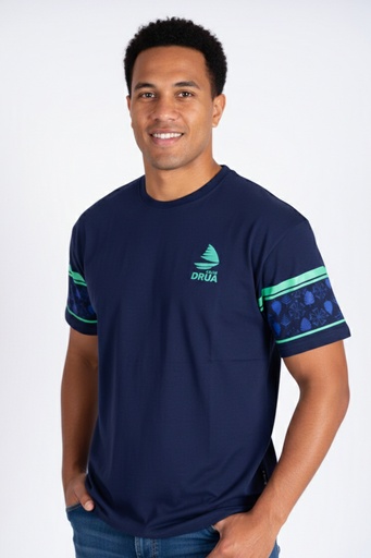 [TM4740] Fijian Drua Mens Oversize Tees - Vuki (S, Navy)