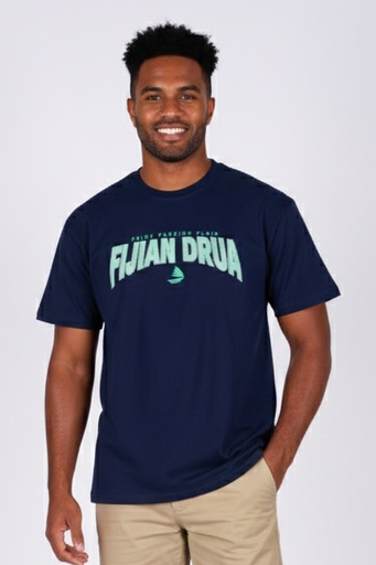 [TM4741] Fijian Drua Mens Oversize Tees- Soro (S, Navy)
