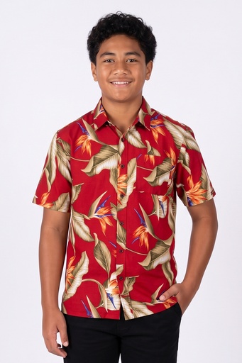 [SB2157] Senitoa Boys Bula Shirts- EH-E225R3 (2, Red)