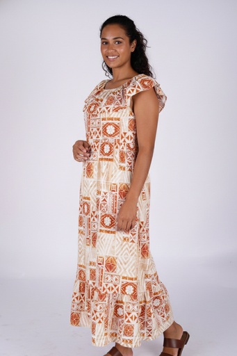 [LD5321] Akamu Makaha Dress - Kato (10, Beige)
