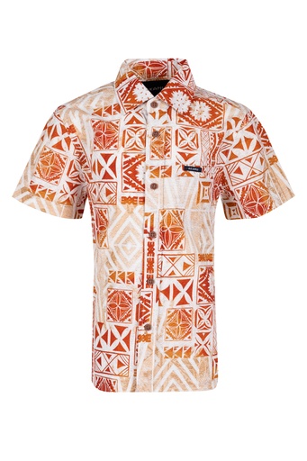 [SB2171] Akamu Boys Shirt -Kato (4, Beige)