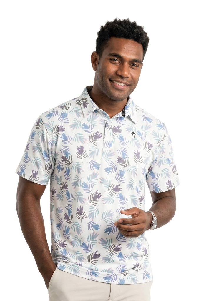 Bula Golf Sublimated Polo- Leaves 