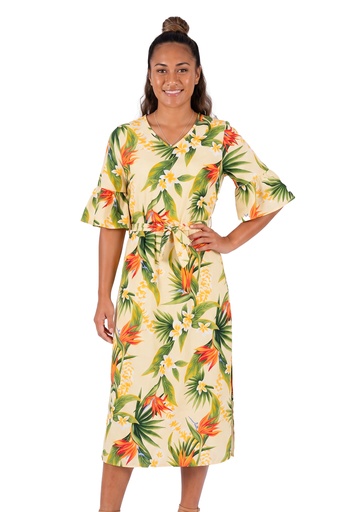 [LD5310] Senitoa Womens Mana Dress- HD-001 (10, Yellow)