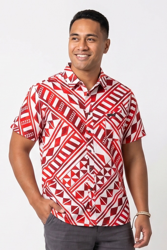 Tribal Origin Mens Bula Shirt- Kapa