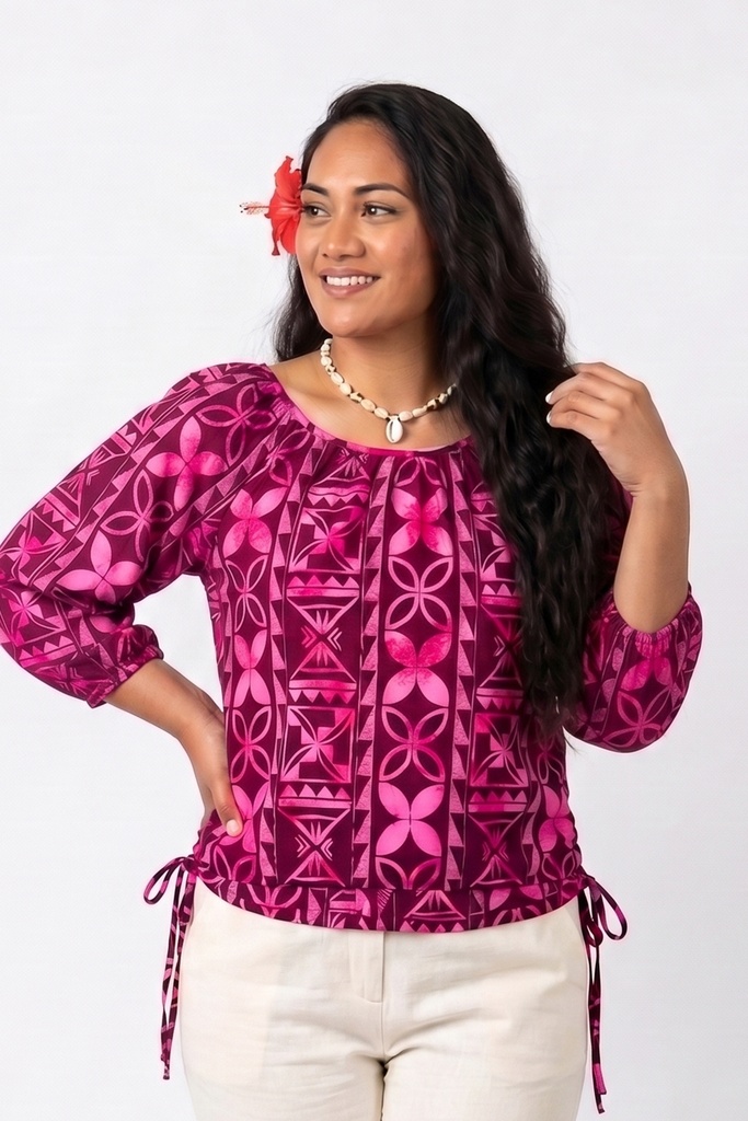 Tribal Origin Tie Waist Vale Top - Senikau