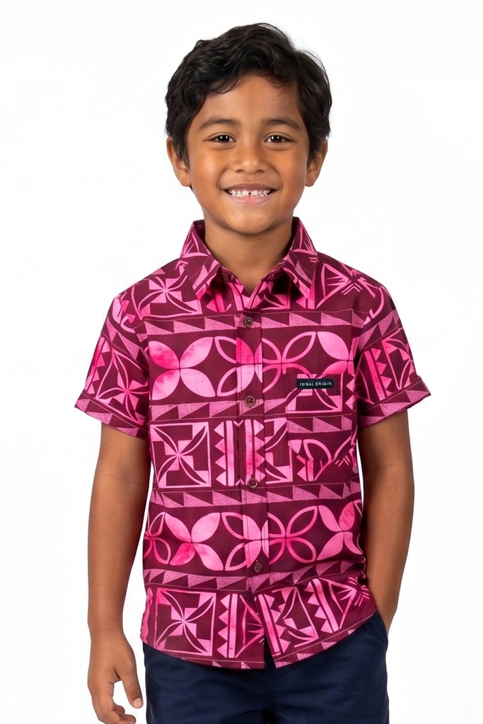 Tribal Origin Boys Bula Shirt- Senikau 