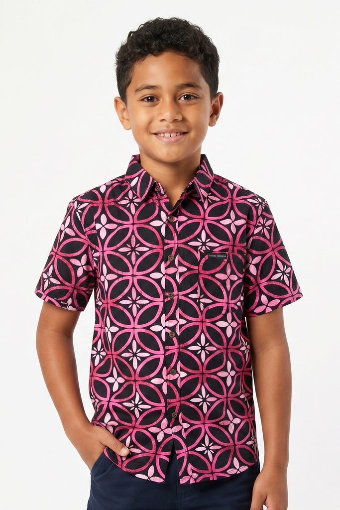 Tribal Origin Boys Bula Shirts- Siapo