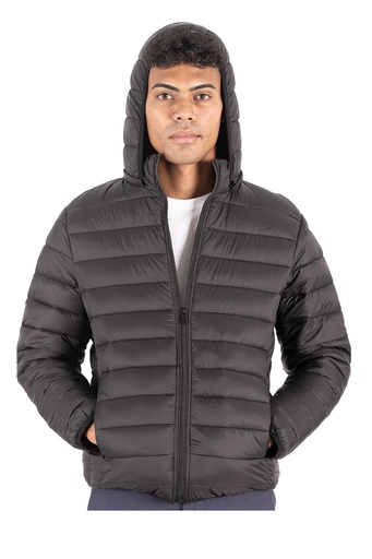 [WJ359] Dark Unisex Padded Jackets - PG-819 (S, Black)