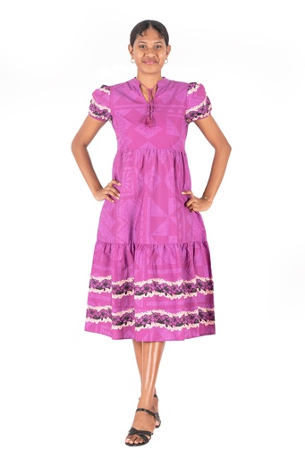 [LD4561] Tribal Origin Palle Dress FB1779 Takea (10, Purple Wine)