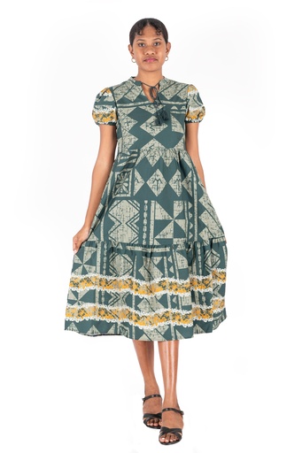 [LD4561] Tribal Origin Palle Dress FB1779 Takea (10, Green)