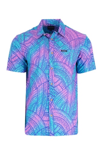 [SS3569] Akamu Mens Shirt Fb1532 (S, Blue/ Pink)
