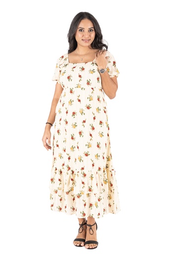 [LD4689] Nifty Soul Chiffon Ruffled Hem Dress