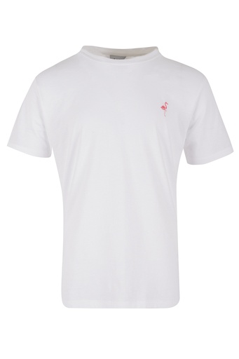 [TM4317] Dark Mens Relax Cvc Tees - Flamingo