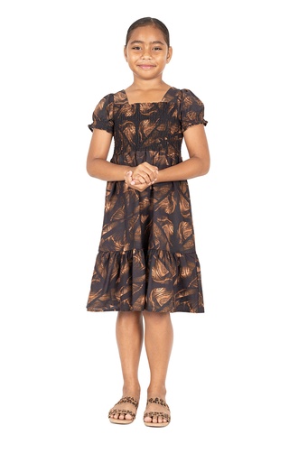 Akamu Girls Smoked Dress Masi