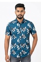 Krass Slim Fit Printed Shirt - Coastal Palm