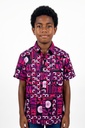 Tribal Origin Boys Bula Shirt- Tapa